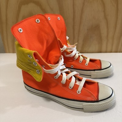 Vintage 70's converse allstar hi-top orange sneakers US sz 9