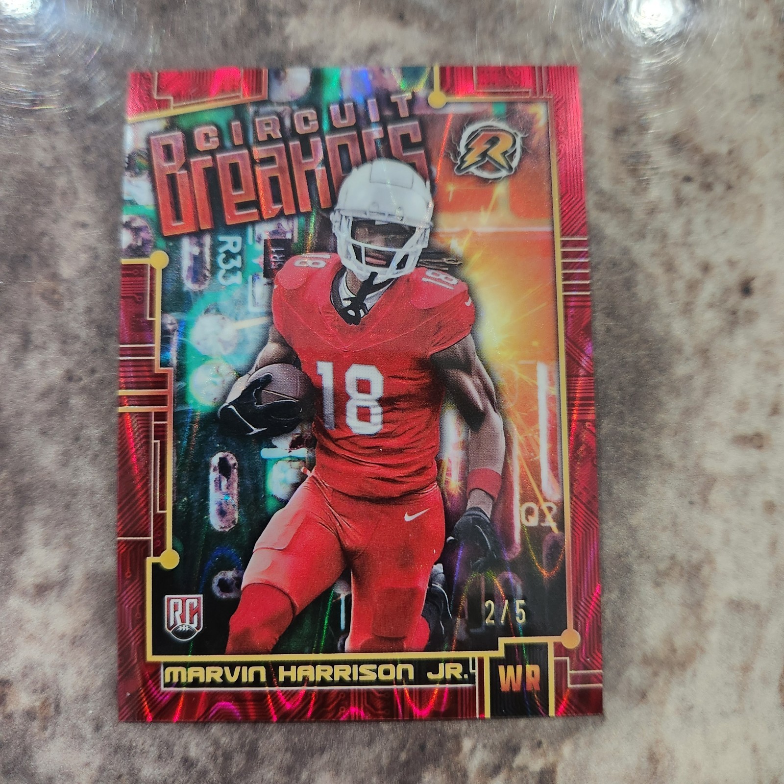 2024 Topps Resurgence Marvin Harrison Jr RC Circuit Breakers Red /5 Arizona