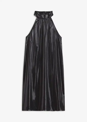 Ärmelloses Minikleid aus Satin Gr. 48 Schwarz Damen Party-Kleid Abendkleid Neu