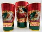 Coca Cola Coke Christmas LOT 7-11 Slurpee Wax Coated Promotion Cups Vintage