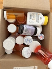 28 Empty Plastic Pill Bottles for crafts/Googly Eyes/nuts/bolts Storage