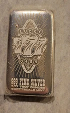 2025 Lucky Sevens Series 7.77 oz Silver Serialized Cast Bar