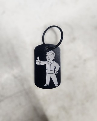 Fallout Vault Boy Laser Engraved Keychain