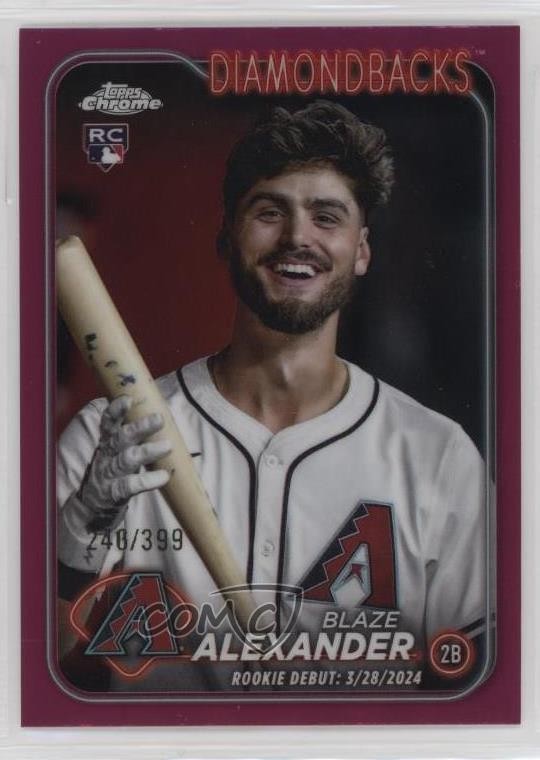 2024 Topps Chrome Update Magenta Refractor 240/399 Blaze Alexander #USC62 2l4