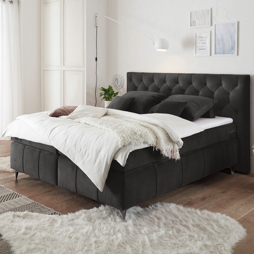 Boxspringbett - espresso - Tonnentaschenfederkern - H2 - 180x200 cm Doppelbett - Bild 6 von 7