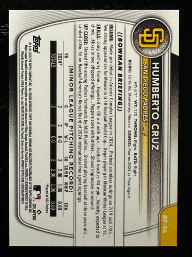 2025 Bowman Prospects - You Pick Base Paper #BP1-BP150 - 1st Bowmans - All Cards - Picture 192 of 300