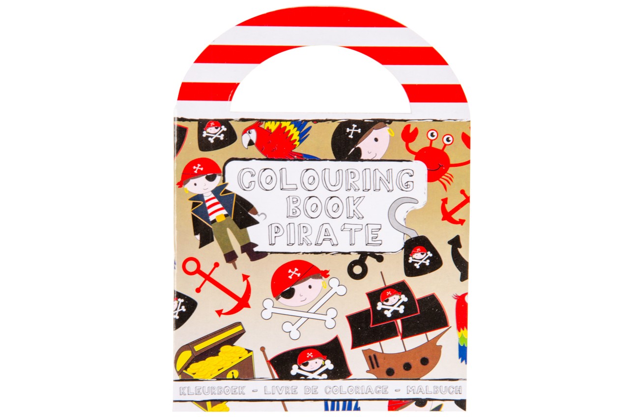 Pirate Coloring Mini Book with Stickers - Party Bag Toy Fillers Gifts Kids