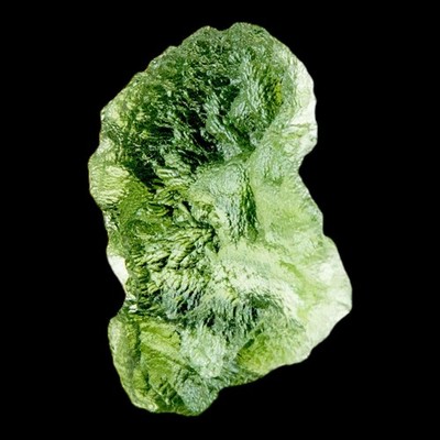 Grüner Moldavit Kristall natürlicher Rohmoldavit aus Tschechien, transluzent