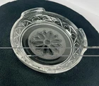 Anchor Hocking Sandwich Glass Plate Punch Bowl Stand Vintage MCM Dot Retro Dish