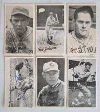 BABE HERMAN 1972 TCMA 1936 GOUDEY WIDE PEN REPRINT SIGNED CARD REDS DEC