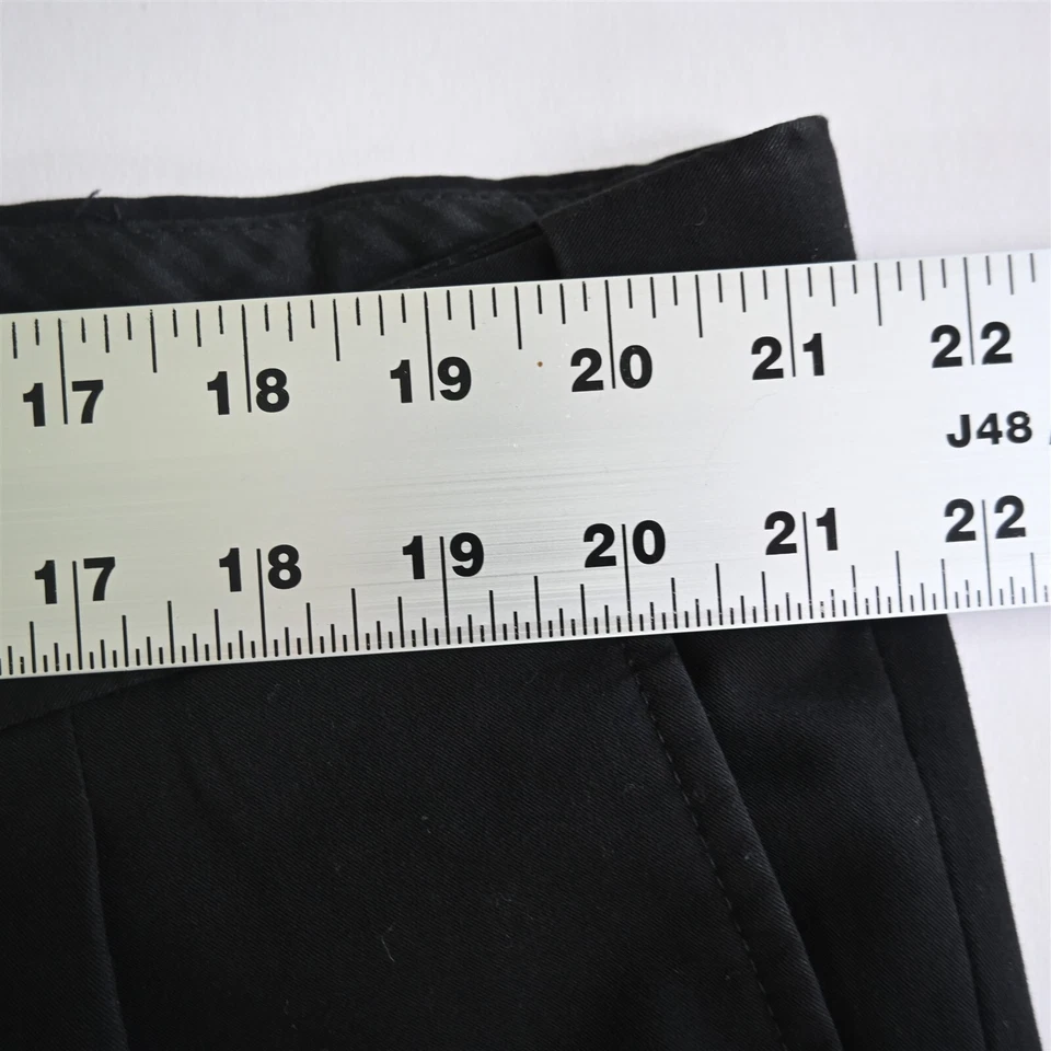 Pantalones de vestir GS Perfect Fit 44x29 negros plisados con puños cintura expansiva para hombre Foto 2 de 4