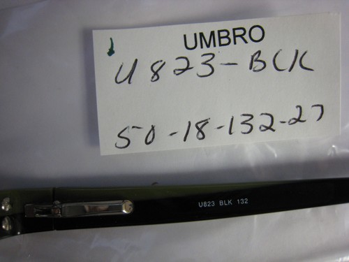 UMBRO EYEGLASSES FRAME U823 BLK 50-18-132 DEMO WITH GENERIC BLACK CASE - Picture 3 of 3