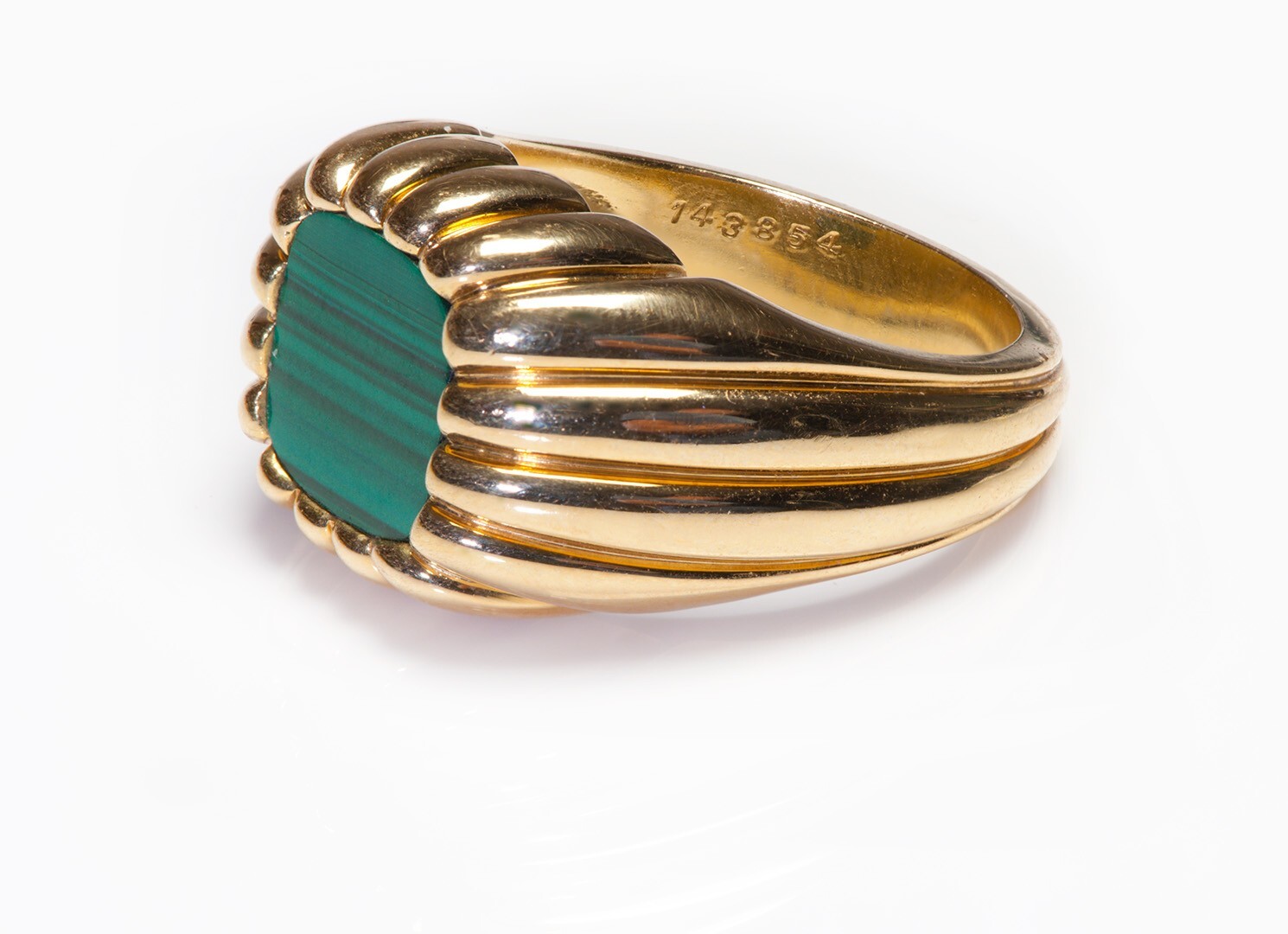 Men's Kurt Wayne 18K Gold Malachite Ring - image 3