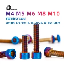 Stainless Steel Socket Cap Screws M4 M5 M6 M8 M10 Fuel Tank Cover Bolt Burn Blue