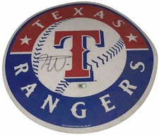 TEXAS RANGERS TYLER WAGNER AUTOGRAPHED LOGO PENNANT MLB AUTHENTIC JC-404585