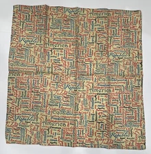 Patriotic Red,White&Blue American Words Bandana Aprox 22x22 Inch Show Your Pride