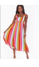 Show Me Your Mumu Womens Fling Square Neck Colorful Maxi Dress Size XS