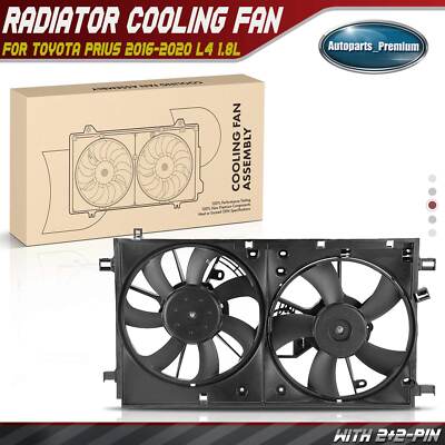 New Radiator Cooling Fan Assembly w/ Shroud for Toyota Prius 2016-2020 ...