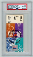 1993 NBA FINALS CHICAGO BULLS MICHAEL JORDAN 3RD TITLE GAME 6 TICKET STUB PSA !