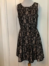 Black Lace Sleeveless women's knee length dress size medium