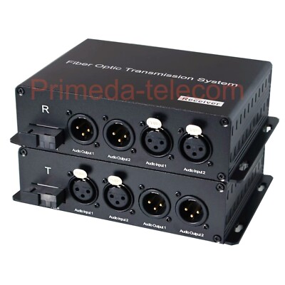 Professional XLR Balanced Audio Fiber optic Converter extenders Crystal Sound