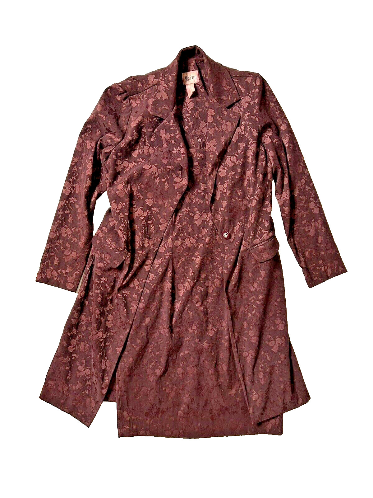 Maren Two Piece Maroon Suit Jacket Women Size 12 Gem