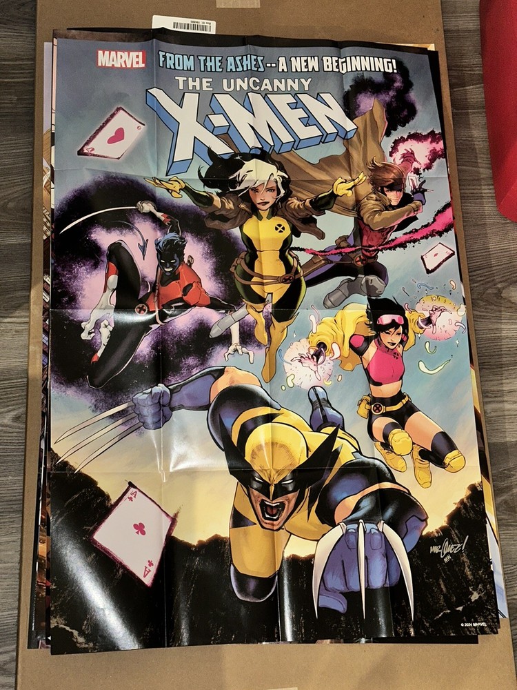 marvel posters 24 x 36 Lot Of 10 Deadpool X Men Wolverine Spiderman Spider Gwen