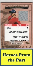 2009 Topps Ticket to Stardom Ticket Stubs+Mem Gold #TSP-62 Roy Oswalt #/10 056-D