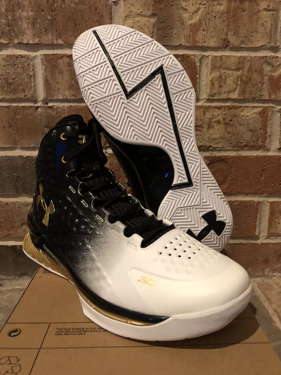 New 11.5 Under Armour Stephen Curry 1 MVP Gold Basketball Shoes Mens 3026051 001