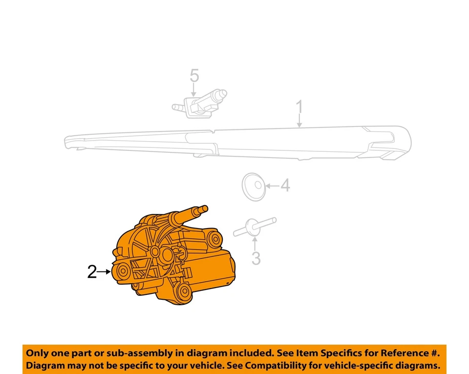 Motor limpiaparabrisas trasero usado para: Fiat 500 2015 4 puertas grado A Foto 3 de 4