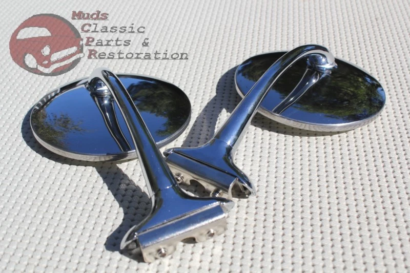 Espejo retrovisor Hot Rat Rod brazo largo curvo Ford Chevy Chrysler Dodge Plymouth 4" Foto 2 de 4