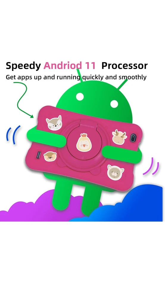 Tablet for Kids, 8 inch Toddler Kid Tablet Android 11 Go, 1GB RAM 32GB ROM - Image 2 of 4