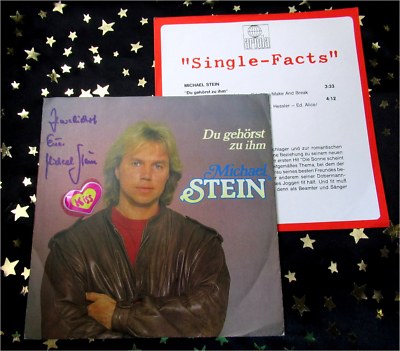 MICHAEL STEIN - Du gehörst zu ihm / Rosalyn * TOP SINGLE (M-:)) AUTOGRAMM + INFO