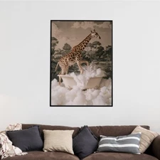 Giraffe In Bathtub, Bathroom Wall Art Decor, Animal Printable poster no frame