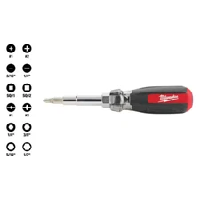 Milwaukee 13-in-1 Multi-Bit Screwdrivers Combination Drive Cushion Grip Handle