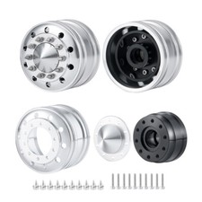 Mozzo in lega di alluminio cerchi ruota anteriore RC per trattore 1/14 Tamiya RC auto rimorchio