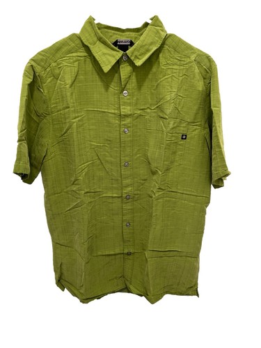 Marmot Men's Short Sleeve Button Shirt Green Medium Super Soft