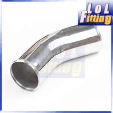 US SHIP 3.5" OD 45 Degree Aluminum Intake Turbo Intercooler Pipe Piping L=300MM