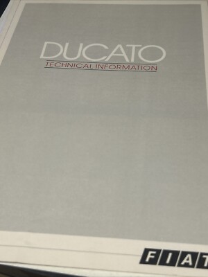 Fiat Ducato Technische Informationen Car Range Original Auto Verkaufsprospekt 1986