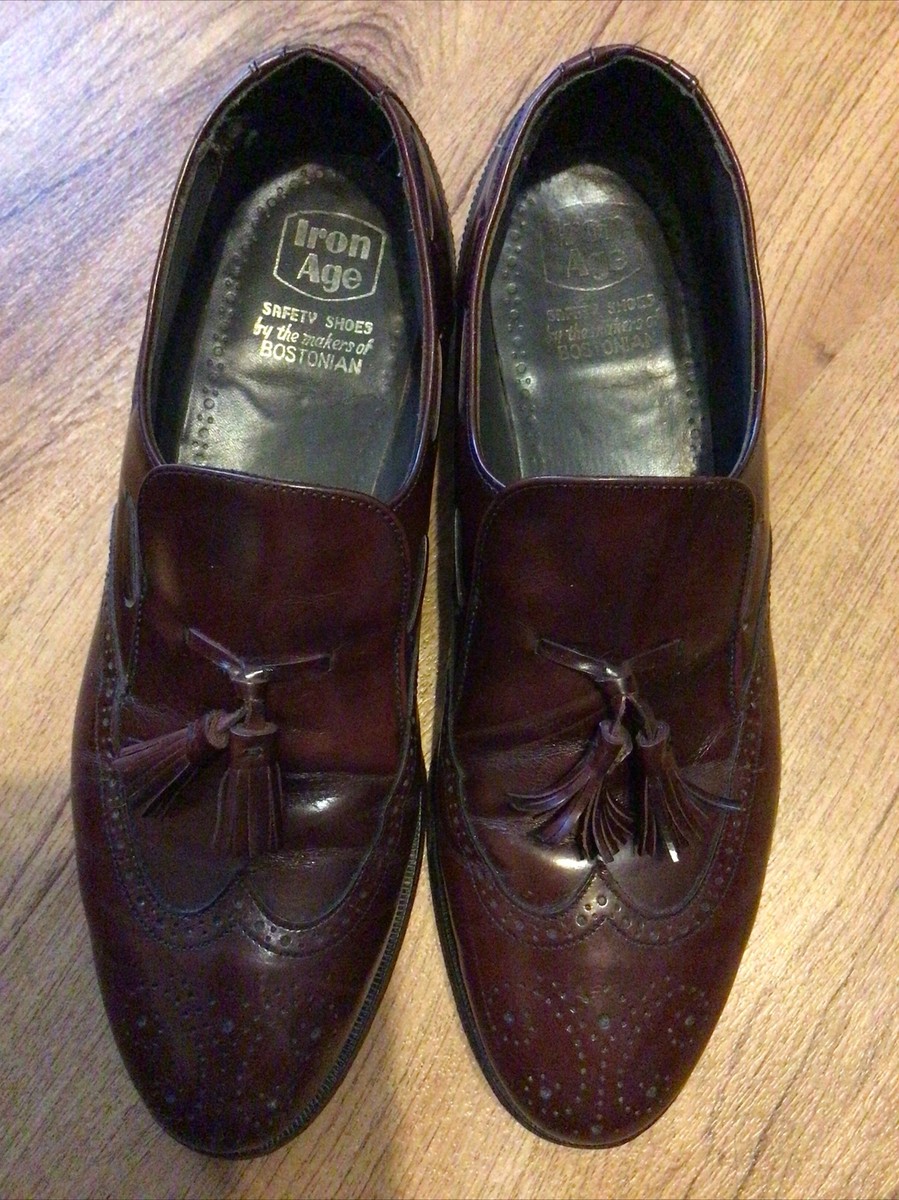 Bostonian Iron Age Safety Oil Proof Shoes Burgundy Wing Tip  display picture 2