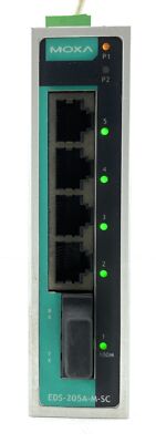 Moxa EDS-205A-M-SC 3093001000324 Industrial Ethernet Switch #E9