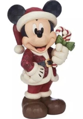 JIM SHORE Disney MICKEY MOUSE 17” Christmas Decoration Santa Statue NEW