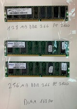 03714 Retrocomputer - Lotto 3 RAM DIMM 128/256 Mb DDR 266 - PC 2100 Pin 168