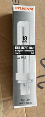 SYLVANIA Dulux -S 20678 CF18DD/841/ECO 18W Double Compact 2-Pin Fluorescent Lamp