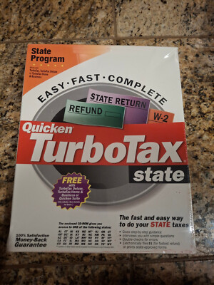 Turbotax 2000 Deluxe State for Windows. New. CD version. Genuine. Vintage
