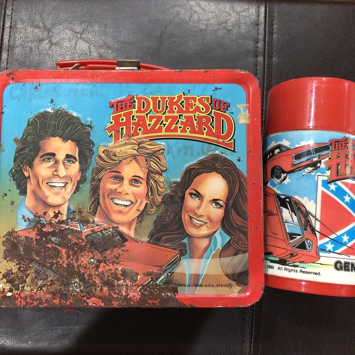 Vintage 1980 The Dukes of Hazzard Lunchbox w/ Thermos Coy /Lance