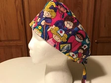 Scrub or Chef Hat Medical Nursing Chemo Skull Cap Cartoon Type Medical Personnel