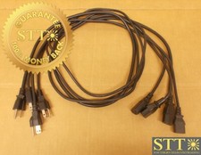 POWERFIG POWER CORD 5FT NEMA 5-15 TO IEC320 C13 10A/125V 18/3 SJT LOT OF 4 NEW