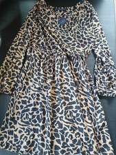 WOMENS M&S COLLECTION CAMEL MIX FIT & FLARE TEA DRESS SHORT MAXI UK 14