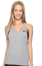 Women's ADIDAS Tank Top Performance Ultimate Tank Racer Back Size Med Grey